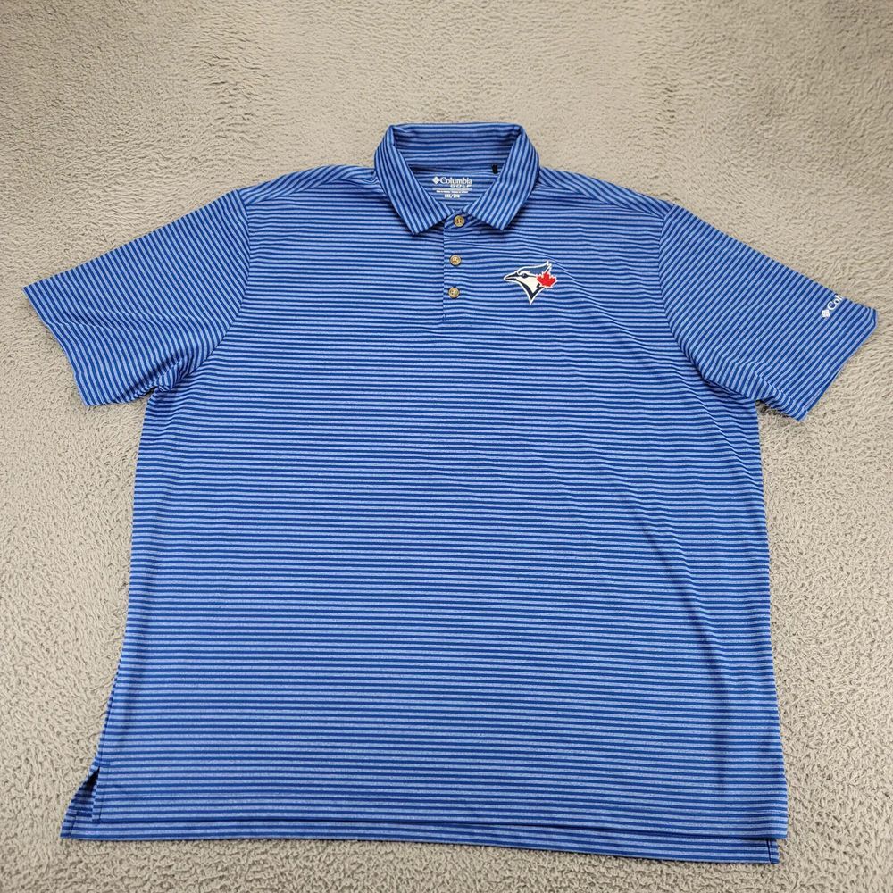 Columbia Blue Striped Polo Shirt